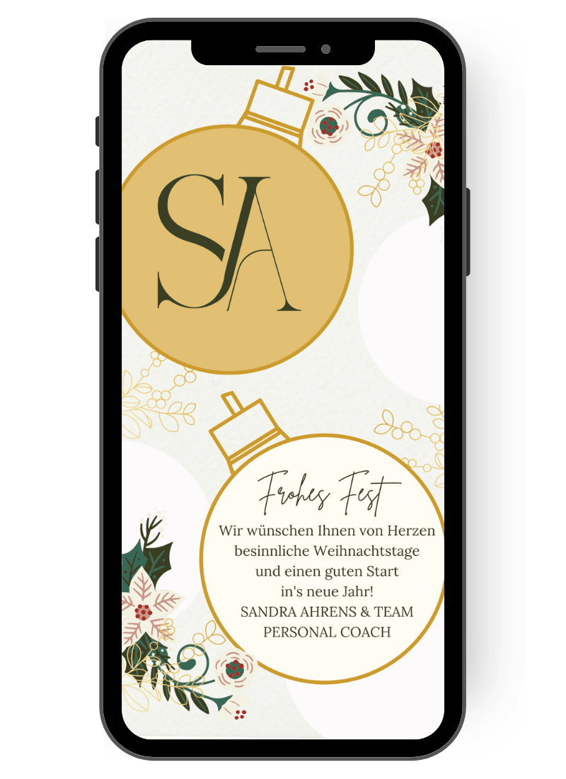 Geschäftliche Weihnachtsgrüße mit Logo kurzfristig per Handy