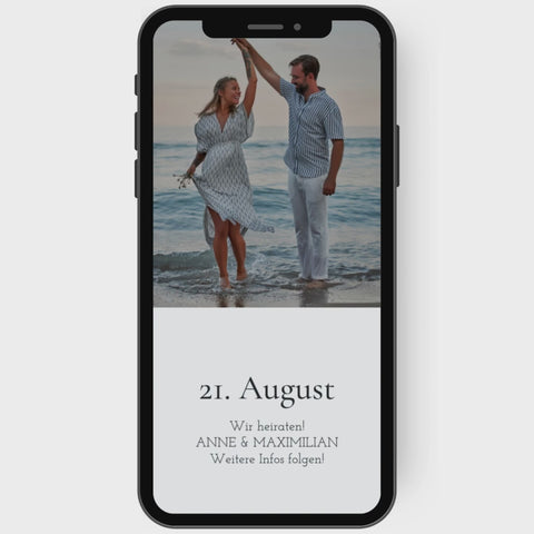 Tolle Save the Date Vidoeeinladung mit Foto und Audio